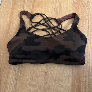 Lululemon Free to Be Wild Bra Brown Camo Size 4
